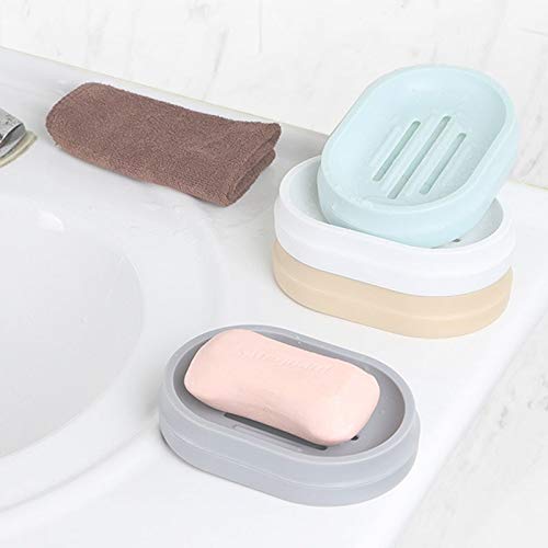 Caja de jabón Jabonera Plástico PS Silicona Tamaño Conveniente 12 * 8.2 * 2.3cm Desmontable Fácil de Limpiar