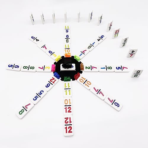 Joyouslife DOUBLE 12 NUMBER Mexican Train Dominoes With Numbers, Color Double 12 Numerical Domine Set thumb #2