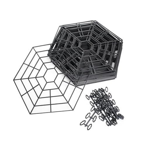 ????? 20 Pieces Fishing Pond Net Protectors Netting Six Angle Pond Guards Protective Covers for Decor