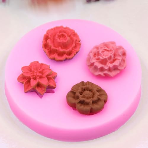 Molde de silicona para fondant diseño floral reutilizable miniatura 5