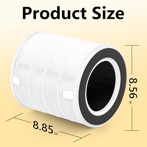 Image of 2-Pack PB6866 Replacement Filters Compatible with Pureborne Air Purifier, 3-Layer H13 True HEPA Filter System with Activated Carbon