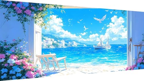 Art thérapie Diamond Painting Bateau anti-stress pour débutant avec kit broderie complet