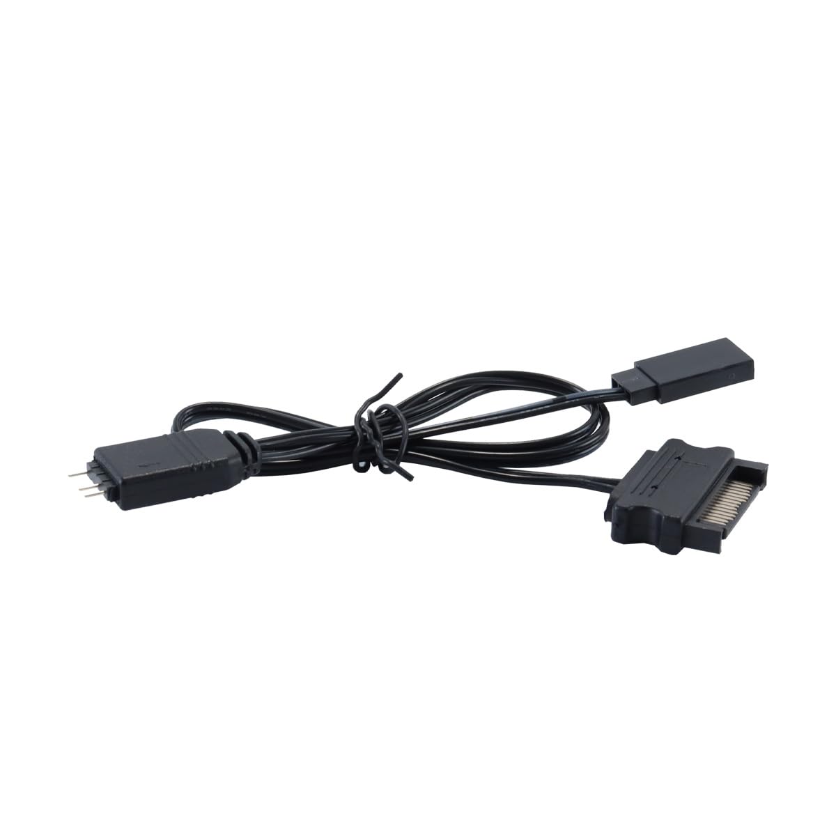 Controller ARGB a 3 pin e 5 V, confezione da 2, alimentato tramite SATA con splitter, modalità di illuminazione integrate per schede madri non ARGB, ventole/strisce fai da te