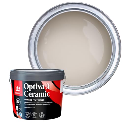TIKKURILA Optiva 3 - Durable Super Flat Matt Paint For Walls & Ceilings - Zero VOC, Scrubbable, Easy To Clean (Mulberry H484, 3 Liters)