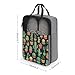 Cute Cactus Seamless Illustration Shoe Bags for Travel Water-Resistant Shoes Pouch with Handle Fashion Shoe Organizer with Zipper Closure Portable Sneaker Carrier for Men & Women Daily Use