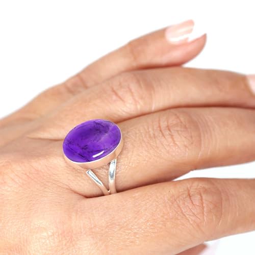 Bague lapis-lazuli argent 925 véritable style bohème ovale - 2