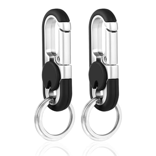 【Facile da Trasportare】 Il singolo portachiavi con chiusura pesa 32 grammi, compatto e portatile, può essere facilmente appeso al passante della cintura o messo in tasca, può essere attaccato a una borsa o a un portafoglio, adatto per chiavi di auto, moto e casa, ecc.