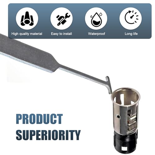 Image of Cigarette Lighter Socket, Cigarette Lighter Base with Disassembly Tool, Replacement for 25776667 J42059 25774623, Universal for Most Car Models (Silver)