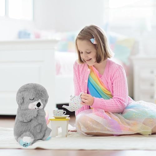 Image of AGC Breathing Teddy Bear with Music for Baby Sensory Sleep Lights Rhythmic Soft Toy, Lights and Breathing Motion, Breathing Toy Teddy Bear with Lights | Best Gift for Kids (Purple)