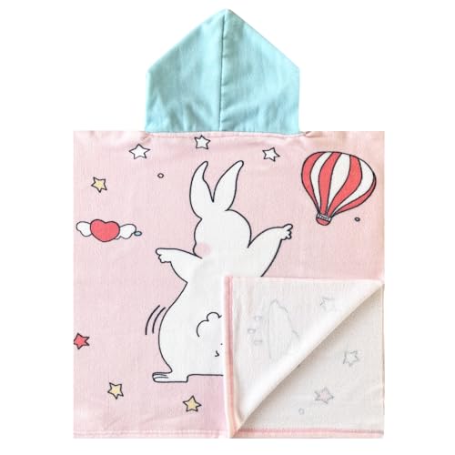 Image of NovForth Kids Beach Towel for Boys Girls, Hooded Bath Towel Wrap, Toddler Pool Towel with Hood