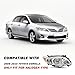SOCKIR Headlight Assembly Fit with 2009 2010 Toyota Corolla Sedan 4-Door Headlamp Chorme Housing with Amber Reflector Right Passenger Side