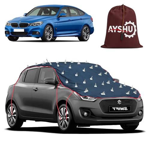 Image of AYSHU Water-Resistant Spike Car Cover for BMW 325I - Protects from Dogs, Monkeys, Dust, Sunlight & UV - Full Roof Universal Fit