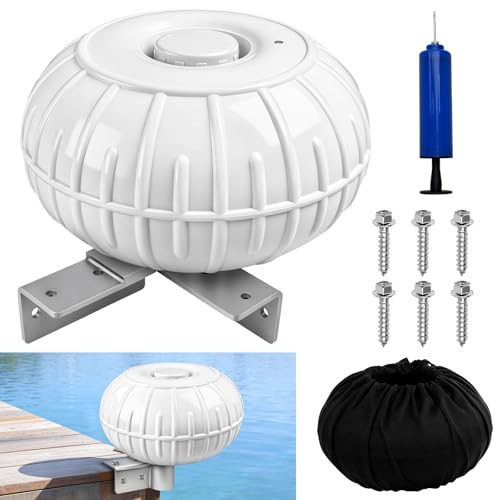 Pirjeco Corner Mount Dock Bumper Wheel Marine-Grade Plastic Boat Fender Protective Dock Wheel for Pontoon Boats