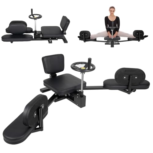 ROGONPDK Spagattrainer FitnessgeräTe Professioneller Beinstrecker Maschine Mit Pu Polster Pads Und Drehkurbel Beinspreizer - 180°Streckwinkel 100Kg TragfäHigkeit - für Yoga, Kampfsport Und Spagat