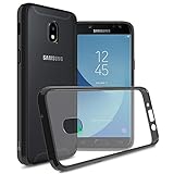 CoverON ClearGuard Series for Samsung Galaxy J3 2018 / Express Prime 3 / J3 Star / J3 Prime 2 / Amp Prime 3 / J3 Aura/Achieve Case - Clear with Black Trim