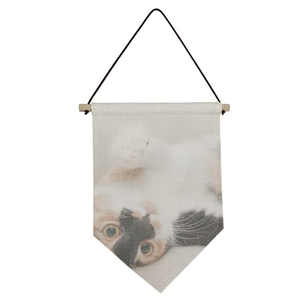 Drapeau en toile chat suspendre finition lin de qualité