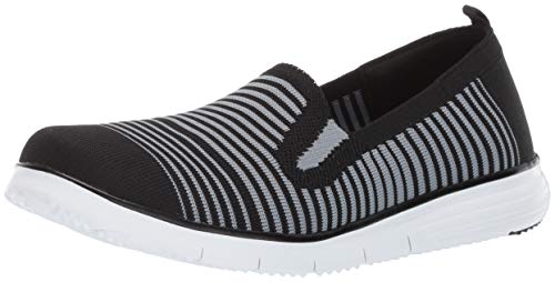 Image of Propet Womens Travel Fit Striped Slip On Sneakers Shoes Casual - Black, Grey