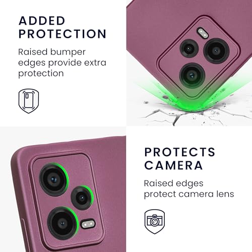 Kwmobile Custodia Compatibile Con Xiaomi Redmi Note 12 Pro 5G Cover - Protezione Back Case Morbida - Silicone Tpu Effetto Metallizzato Lavanda Metallizzato - 3