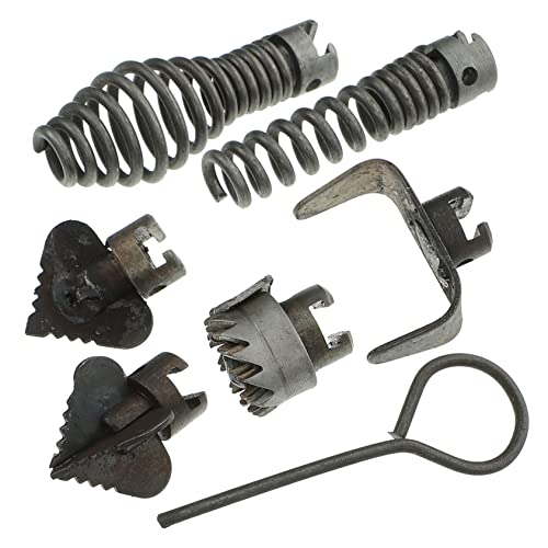 LIFKICH 1Set Cutter Head Combination Tool for Dredging Drain for Clogs Clogged Pipes and Plumbing Maintenance