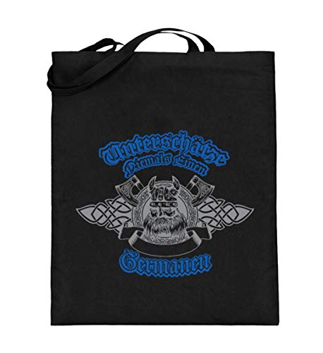 Sac en toile de jute German Viking grand cabas noir solide pour motards et rockeurs