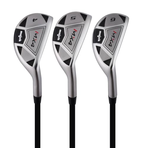 Men’s Majek MX4 Hybrid Iron Set, which Includes: #4, 5, 6 Regular Flex Graphite Right Handed New Utility Clubs