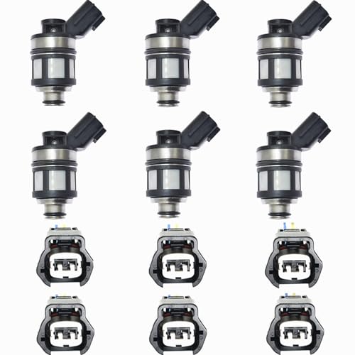 6Pcs Fuel Injector With Harness Connector Plug Replacement For Nissan