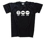 Shirtzshop T-shirt Eat Sleep - Essen Schlafen Dudelsack, Taucher T-Shirt, 164