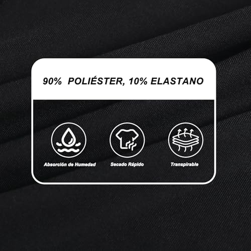 Donason Pantalones de Compresión para Hombre Mallas con Bolsillos Deportivos de Secado Rápido Ajustados Elásticos Pantalones Hombre Malla Deportivos para Gimnasio Entrenamiento Baloncesto Yoga - imagen 8