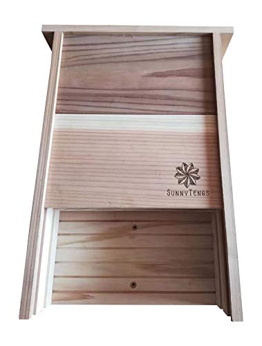SunnyTengs Bat House 2 Chambered Shelter-Roost | Natural Insect Control - Environmentally Safe
