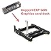 EDIY Video Card Holder Bracket Support ATX Power Supply EXP GDC Graphics Dock PCI-E Extension Riser Cable DIY ATX case Computer Graphics Card Holder Aluminum