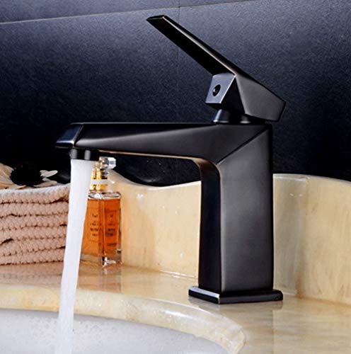 Robinet d'eau de salle de bains d'hôtel mitigeur cuivre noir pour vasque moderne