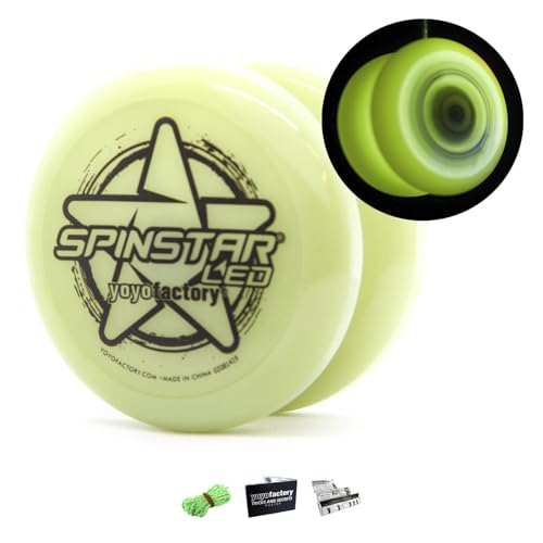 YoyoFactory SPINSTAR LED Yo-Yo - Glow (Iluminar, Genial para Principiantes, Juego Yoyo Moderno, Cuerda e Instrucciones Incluidas)