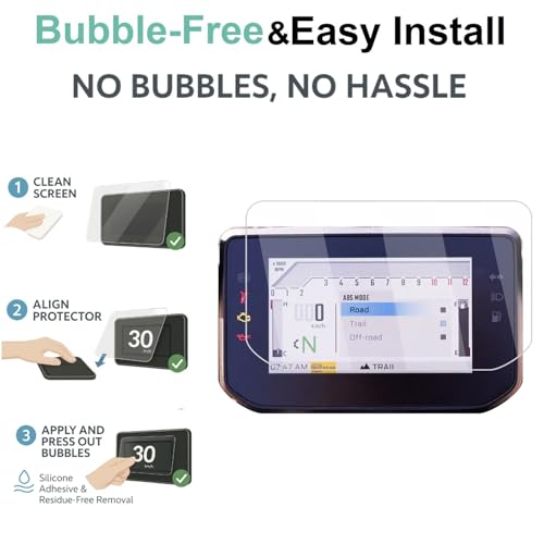 Image of Wisely Premium Screen Guard for HERO XPULSE 210 - Top Model 2025 Bike - TFT Display Digital Meter Protector - HD Clear, Full Cover - Easy Installation Kit - X Pulse Bike Accessories