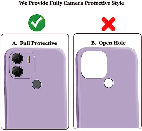 Image of A rtistque Purple Silicone Shockproof TPU Case for Poco C50 / Mi Redmi A1 Plus /Mi Redmi A2 Plus with Camera Protection | Stylish Protective Design