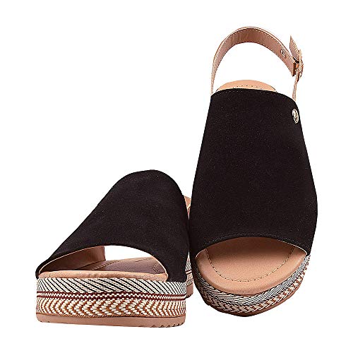 Sandalias Femininas Flatform Plataforma Sapatteria 010301 Tamanho:35;Cor:Preto