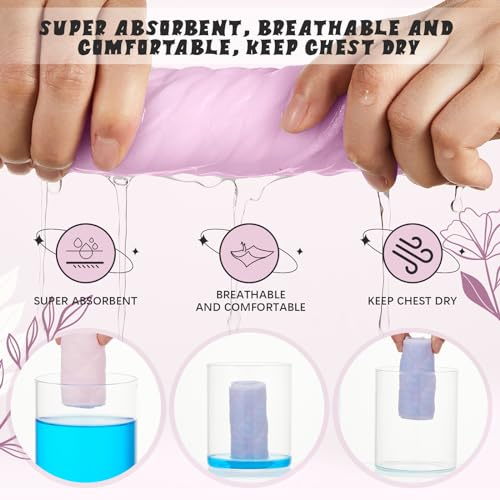 Image of Toulite 10 Pcs Reusable Bra Liners for Sweat, 3 Layer Bra Sweat Pads, Soft Cotton Outer Layer with Polyester Fiber Core