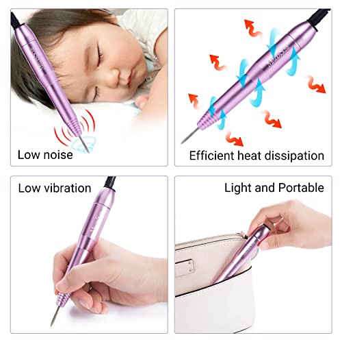 Melodysusie 05-06-001-011222 Portable Electric Nail Drill,Pc120B Compact Efile Electrical Professional Nail File Kit thumb #2