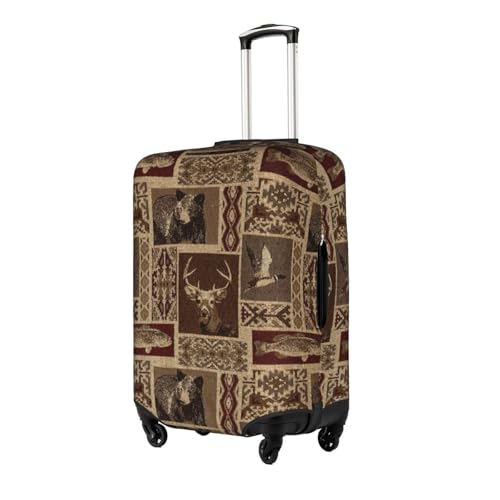 Moose Bear Deer Print Travel Elastic Suitcase Luggage Baggage Cover Protector, Washable And Anti-Scratch2