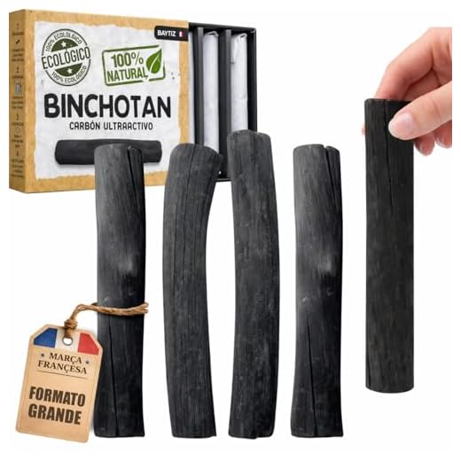 Baytiz | Filtro de Agua de Carbón Activo - x5 Binchotan Bio - Purificador de Agua del Grifo - Activado Madera Garrafa Cristal Filtros Mesa Carbono Jarra Cartucho Activado Bambu Filter Black Cartuchos