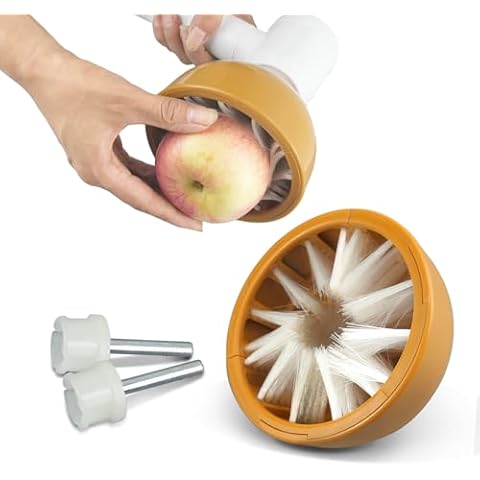 TUDUD Electric Spin Brush Head Vegetable Cleaning Brush Fruit Wash Brush Replacement Cleaner Brush Head Kitchen Tool Cover