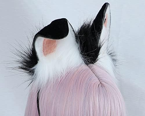 Miniatura 2 de Faylay Diadema de conejo de felpa con orejas de conejo artificial, simulación