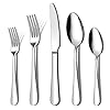20 Piece Silverware Set, ENLOY Stainless Steel Flatware Cutlery Set, Kitchen Utensil Set Service for 4, Include Knife Fork Spoon, Mirror Polished, Dishwasher Safe