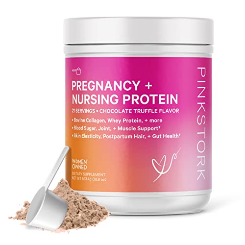 Pink Stork Pregnancy & Nursing Protein: Chocolate Protein Powder for ...