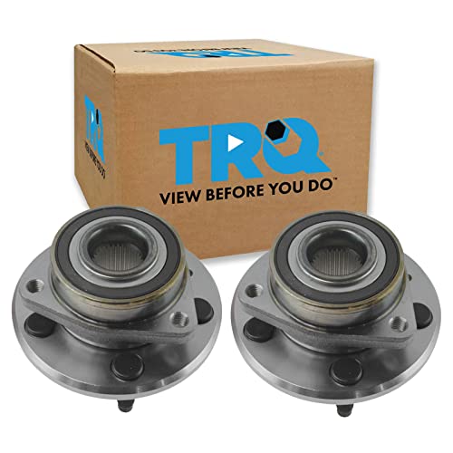 Image of TRQ Font and Rear Wheel Bearing and Hub Assembly Set 2 Piece Compatible with 10-15 Chevrolet Camaro LT Manual Transmission 10-15 Camaro LS Manual Transmission 10-11 SS Automatic