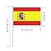 25 Pack Hand Held Small Mini Spain Spanish Stick Flag Round Top National Country Flags,Party Decorations Supplies For Parades,World Cup,Festival Events,International Festival