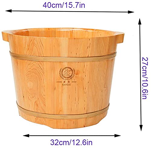 Spa de pies de cedro sólido con masaje y aislamiento miniatura 4