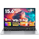 FUNYET 2026 Computer Portatile, 15,6 Pollici IPS FHD 1920×1080, Processore Core i5-7Y54 Portatile, 16 GB di RAM, SSD da 512 GB, PC Portatile Sottile e Portatile con Tastiera retroilluminata Notebook