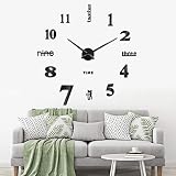 Diseño moderno: grandes relojes de pared se utilizan para la decoración de paredes. La superficie del espejo acrílico crea un ambiente elegante y moderno en su habitación.