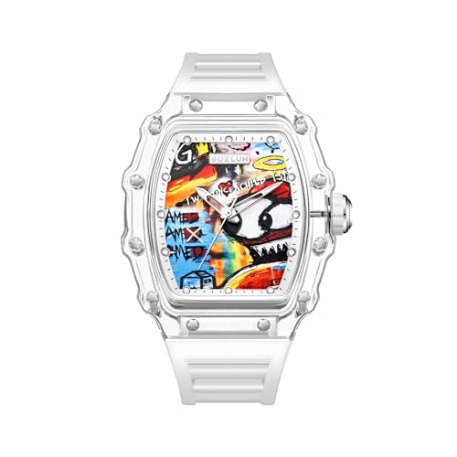 SKMEI Men's Sports Mechanical Watches with Waterproof Womens Fashion Automatic Analog Wristwatch Unsiex Watch Artistic Design(Color Options)