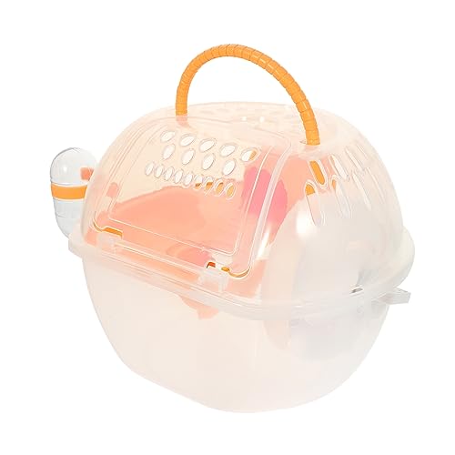 Happyyami Portable Hamster Carrier Outdoor Cage Pet Crate Travel Cage for Hamster